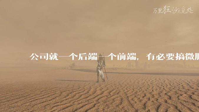 公司就一个后端一个前端，有必要搞微服务吗？