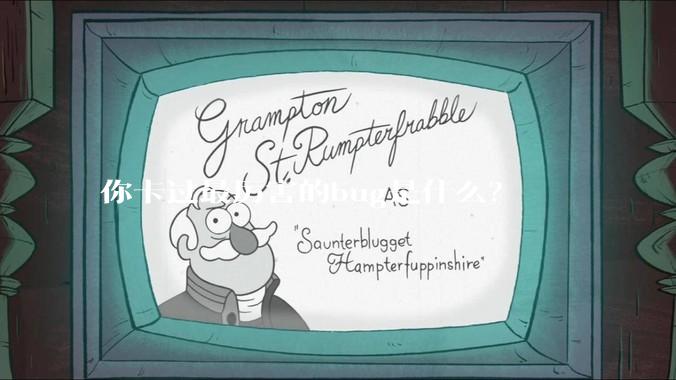 你卡过最厉害的bug是什么？