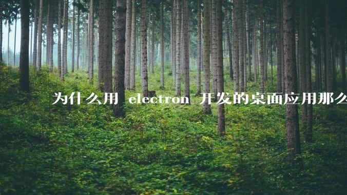 为什么用 electron 开发的桌面应用那么多？